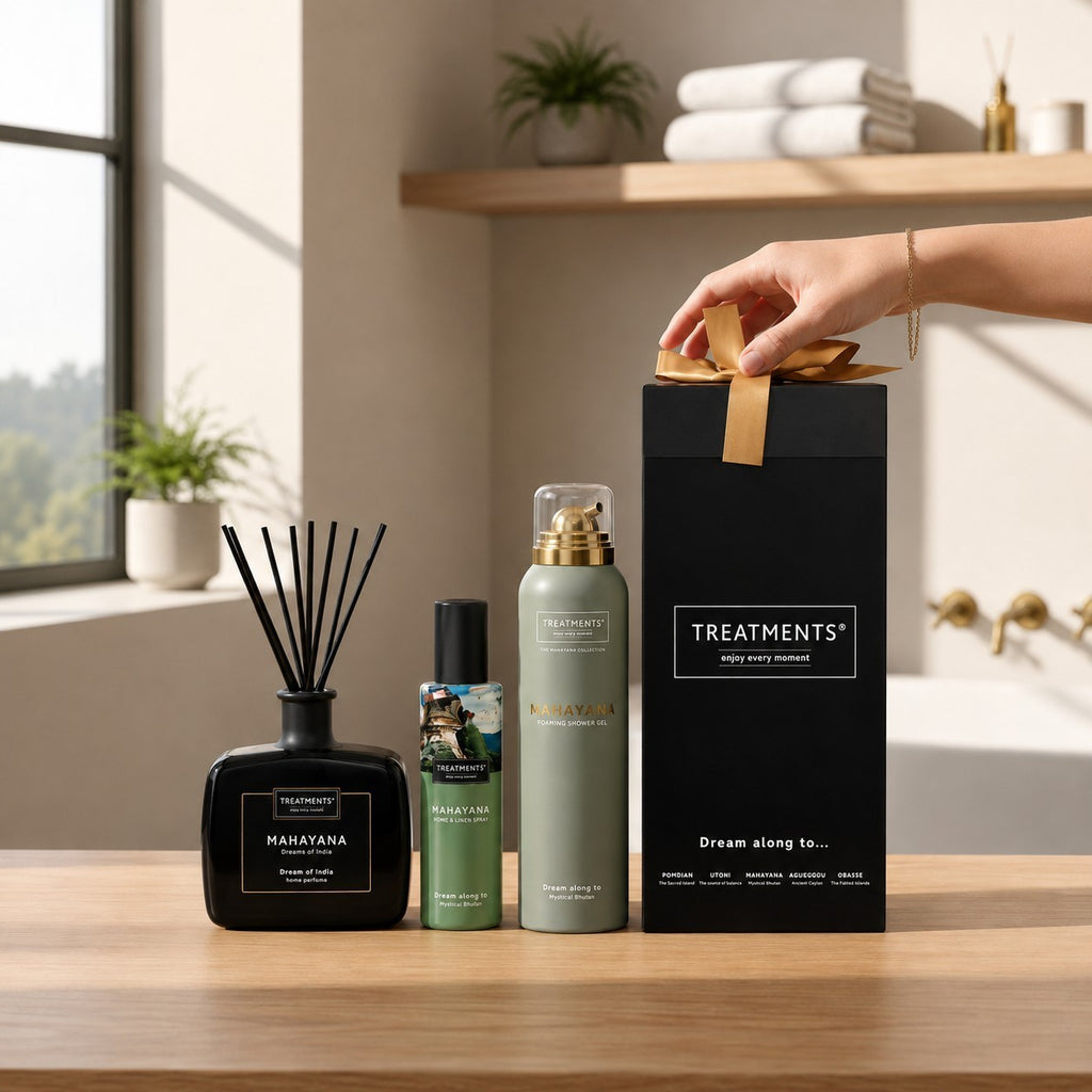 Caja de Regalo Cuerpo y Varillas Perfumadas Mahayana de TREATMENTS® – imagen de ambiente (2)