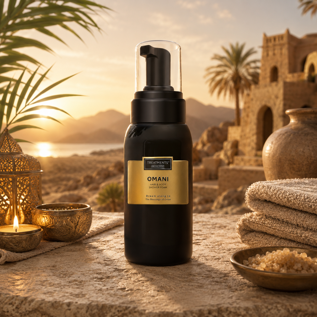 Espuma de Ducha Cabello y Cuerpo Omani de TREATMENTS® – imagen de ambiente