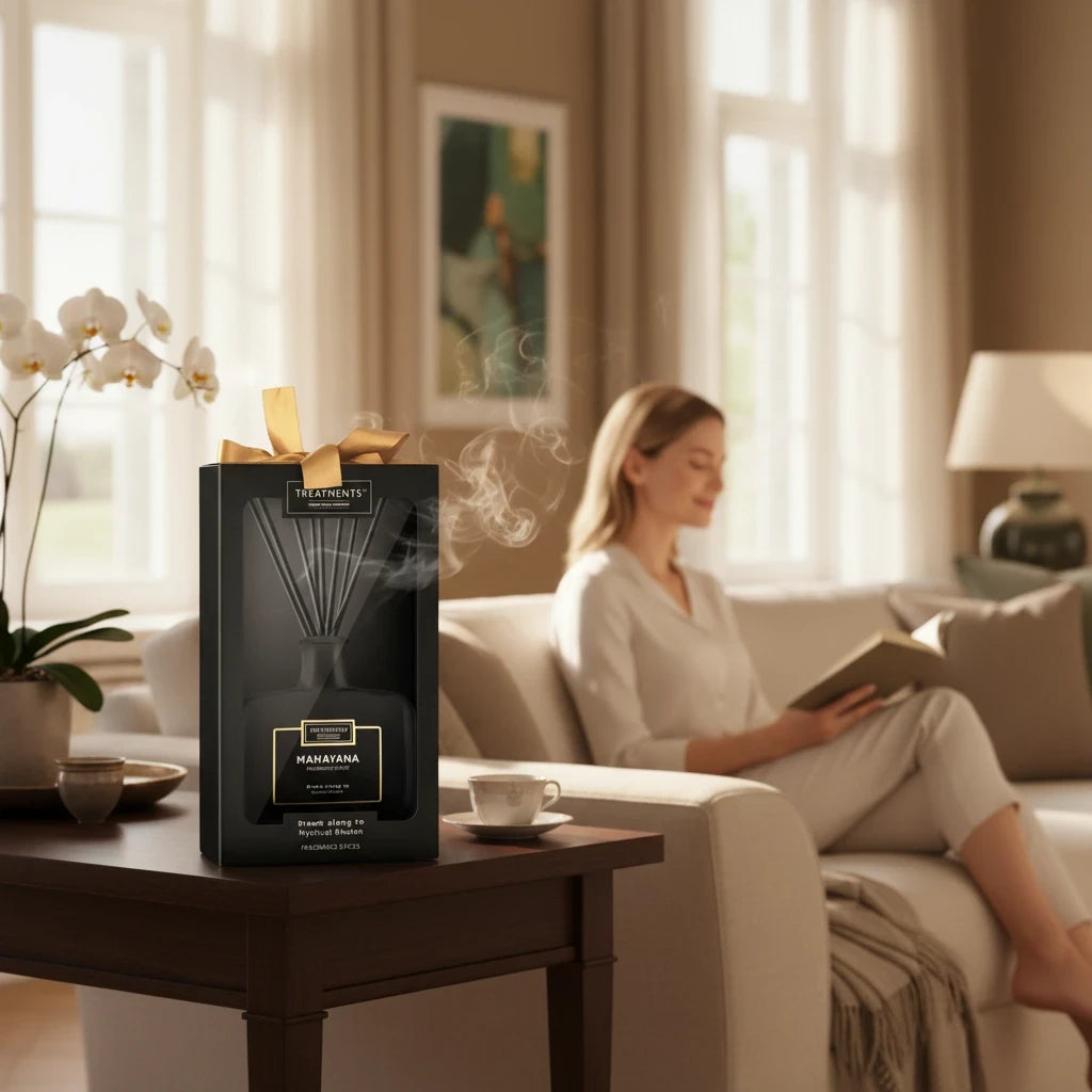 Caja de Regalo Varillas Perfumadas Mahayana de TREATMENTS® – imagen de ambiente en casa