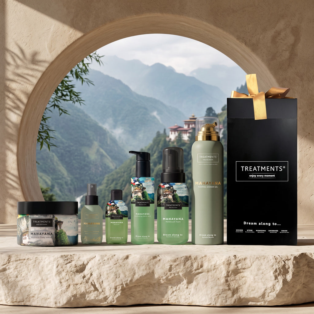 Caja de Regalo Spa en Casa Mahayana de TREATMENTS® – imagen de ambiente en el baño
