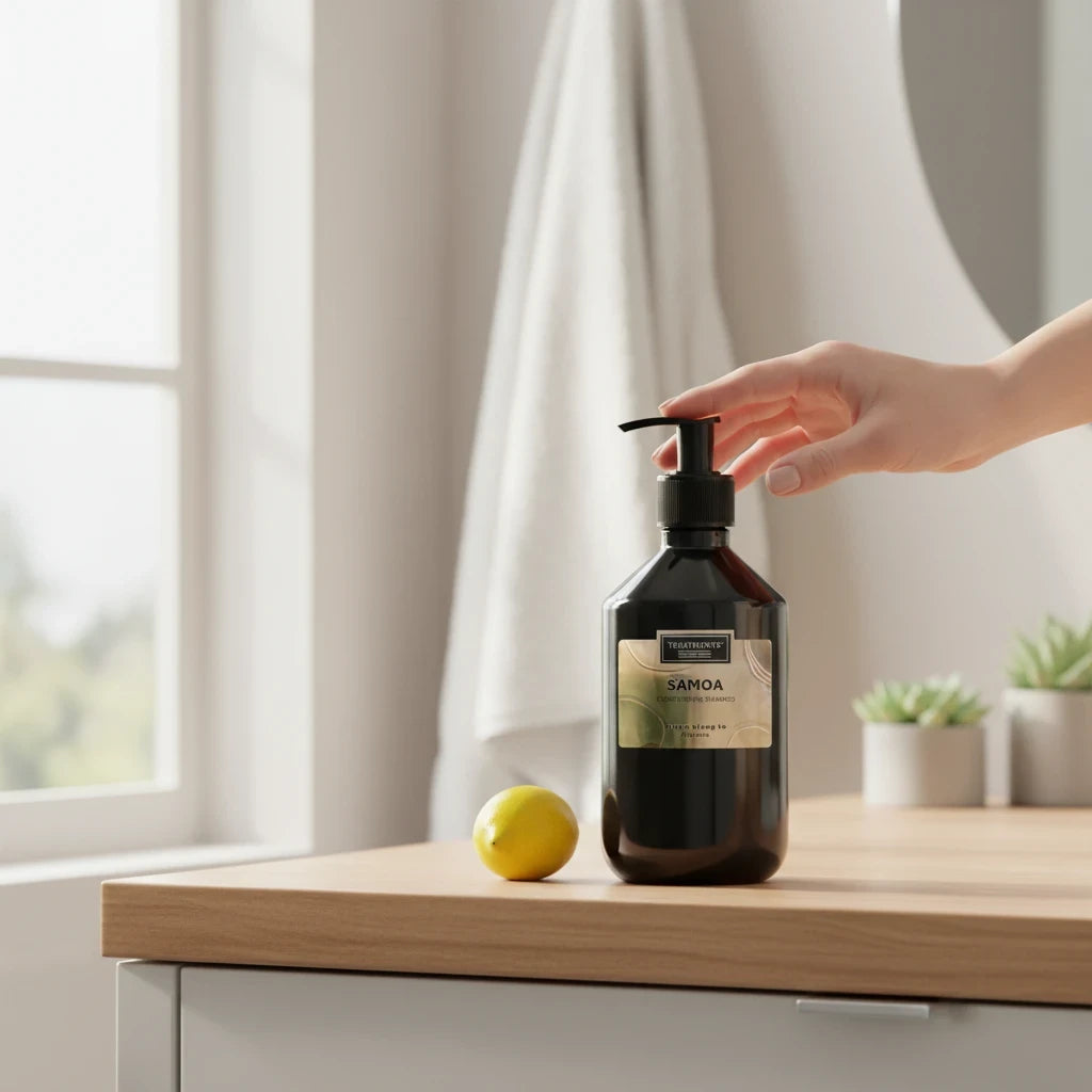 Champú Acondicionador Samoa de TREATMENTS® – imagen de ambiente en uso