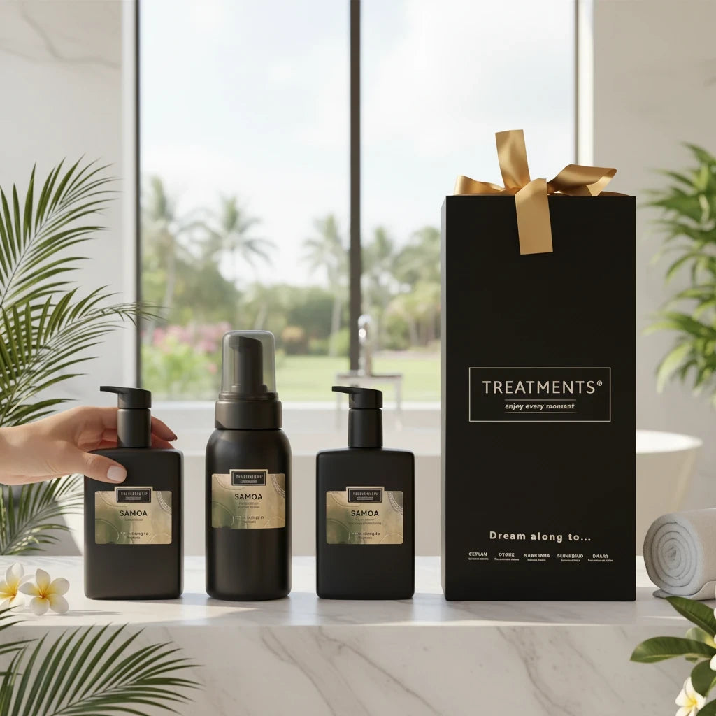 Caja de Regalo Experiencia Deluxe Samoa de TREATMENTS® – set completo con caja negra