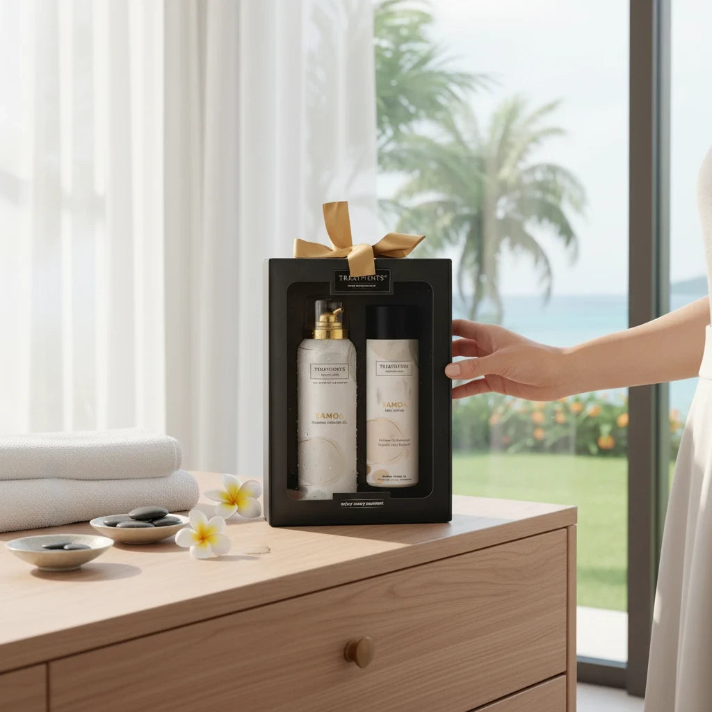 Caja de Regalo Ternura Samoa de TREATMENTS® – imagen de ambiente en casa