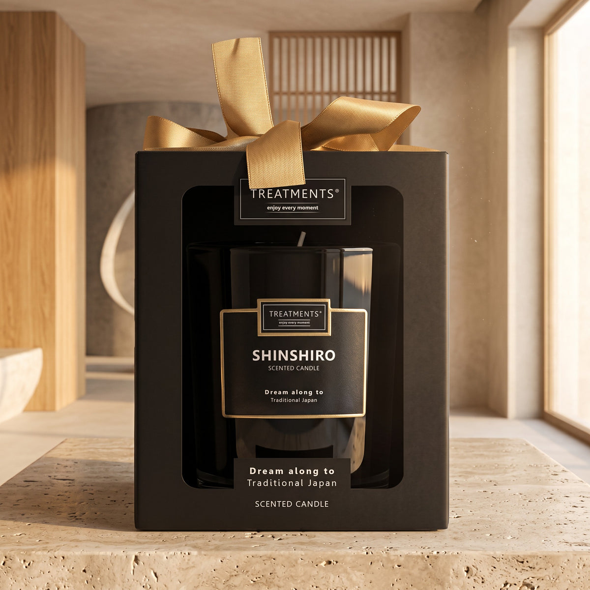 Caja de Regalo Vela Perfumada Shinshiro de TREATMENTS® – imagen de ambiente en casa