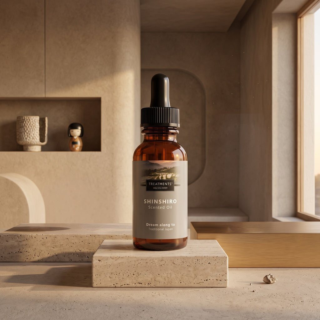Aceite Perfumado Shinshiro de TREATMENTS® – imagen de ambiente en casa
