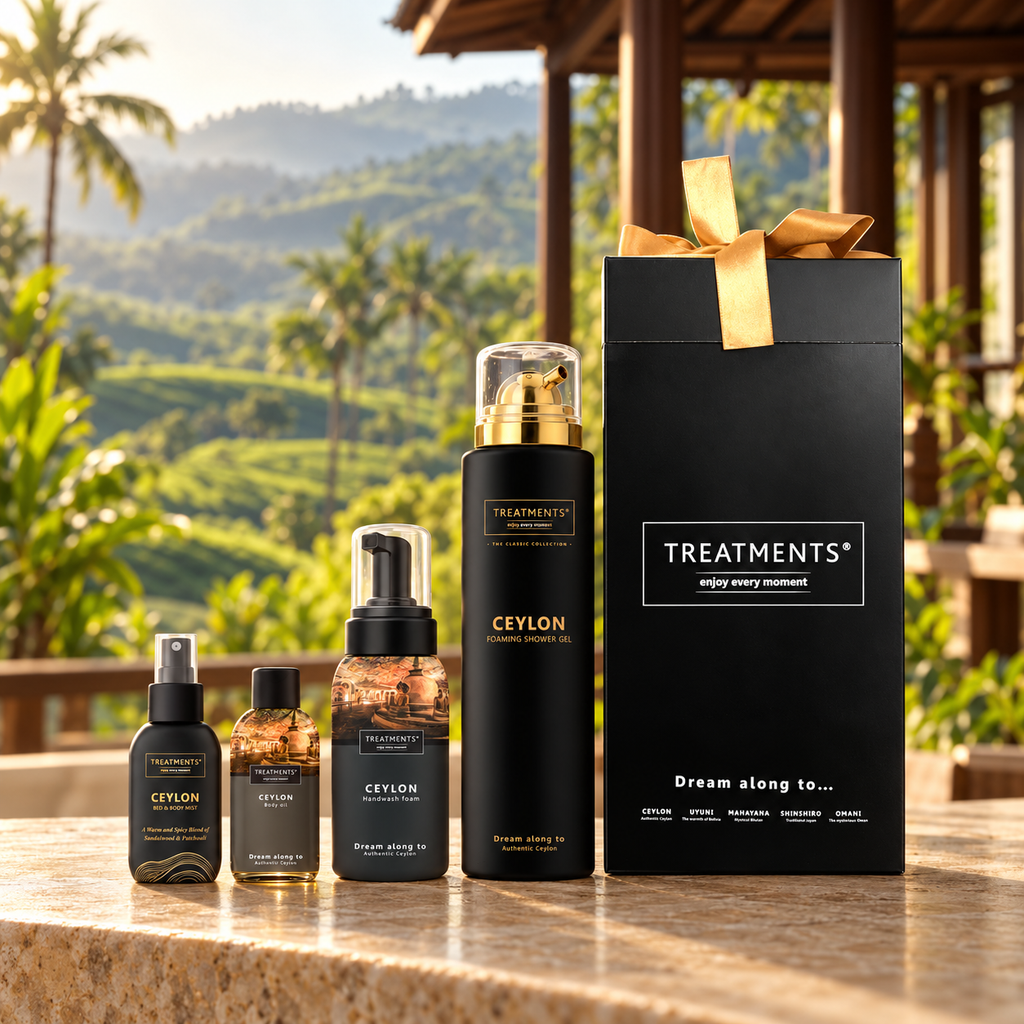 Caja de Regalo Mediana Ceylon de TREATMENTS® – ambiente inspirado en Sri Lanka