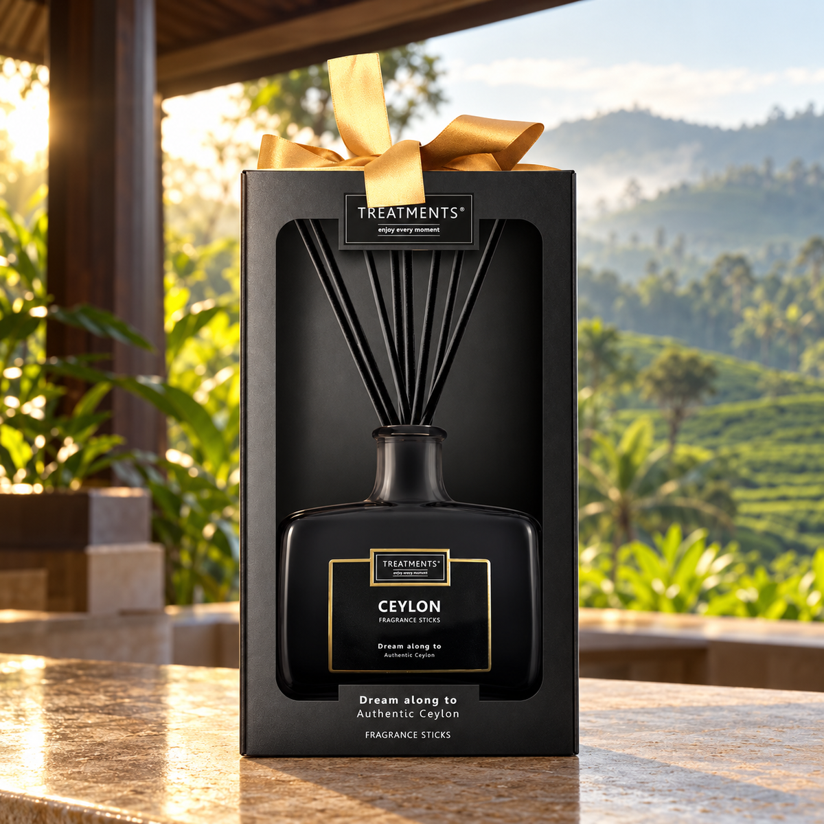 Caja de Regalo Varillas Perfumadas Ceylon de TREATMENTS® – ambiente inspirado en Sri Lanka