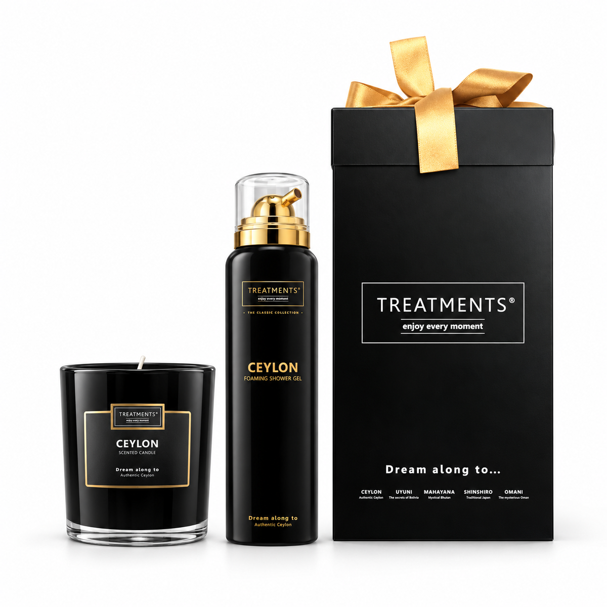 Caja de Regalo Espuma de Ducha y Vela Ceylon de TREATMENTS®