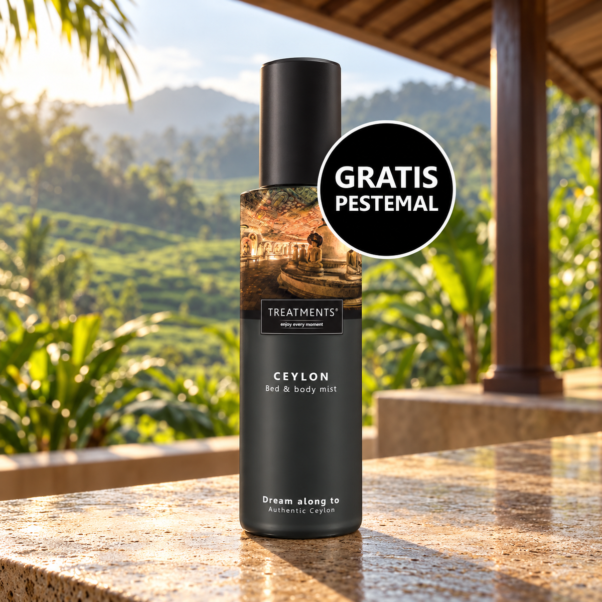 Bruma Corporal y de Cama Ceylon de TREATMENTS® – ambiente inspirado en Sri Lanka