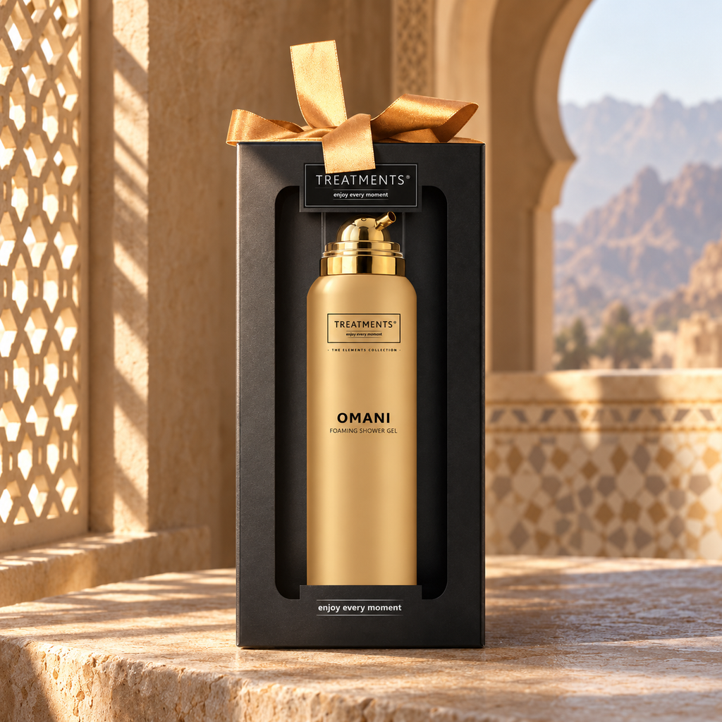 Caja de Regalo Gel de Ducha Espumoso Omani de TREATMENTS® – imagen de ambiente