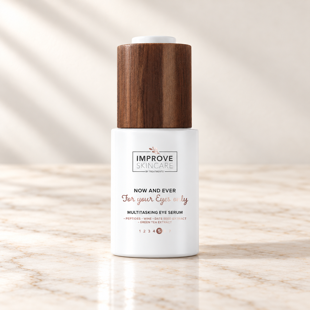 Treatments® - Now and Ever - For Your Eyes Only - Sérum Multiacción para Ojos - 30 ml sobre mármol claro