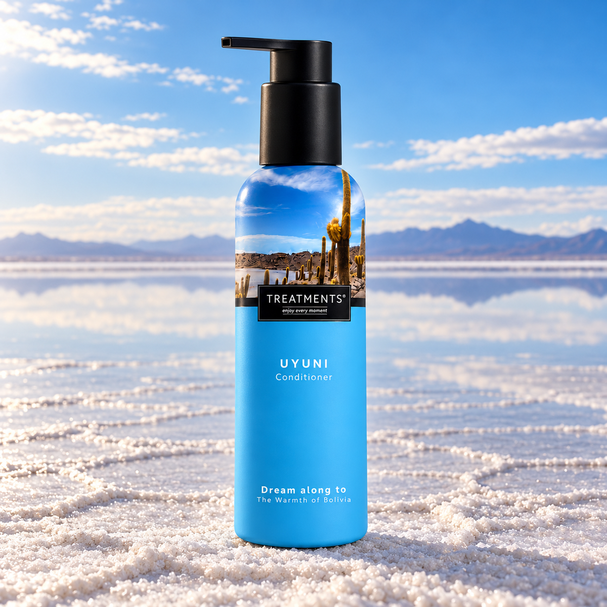 Acondicionador Uyuni de TREATMENTS® – ambiente del salar de Uyuni