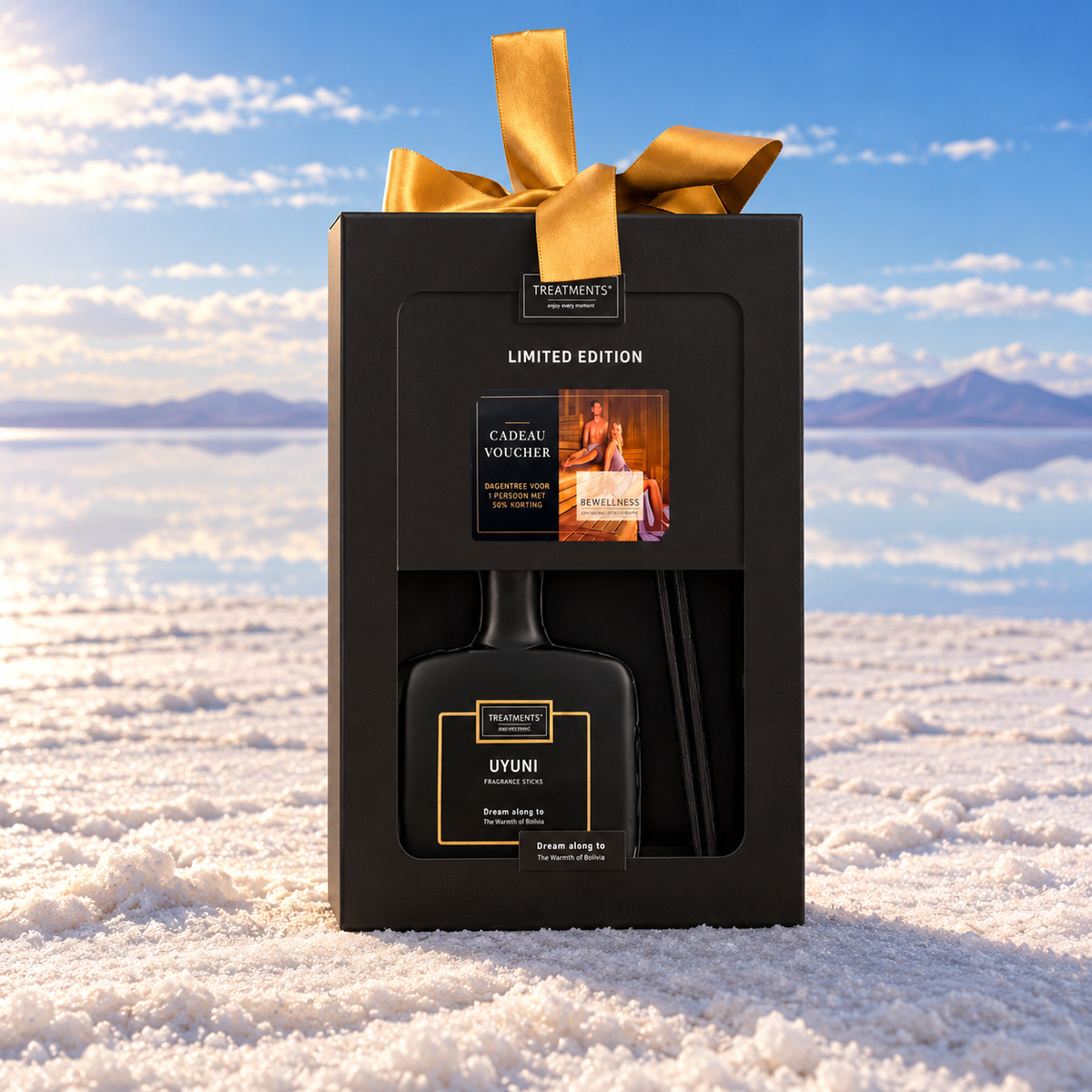 Treatments® - Caja de Regalo Varillas Perfumadas - Uyuni - 200 ml — ambiente del salar de Uyuni
