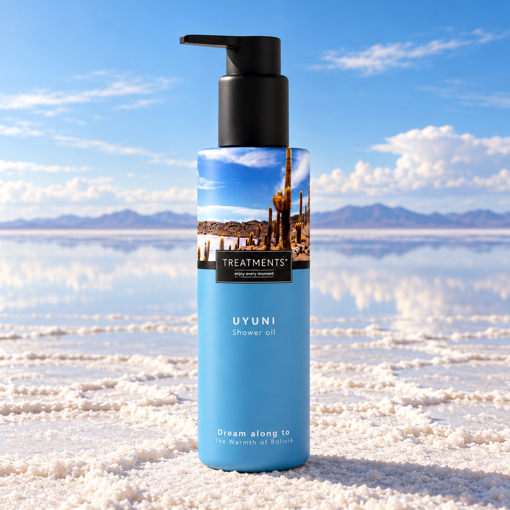 Treatments® - Aceite de Ducha - Uyuni - 250 ml — ambiente del salar de Uyuni