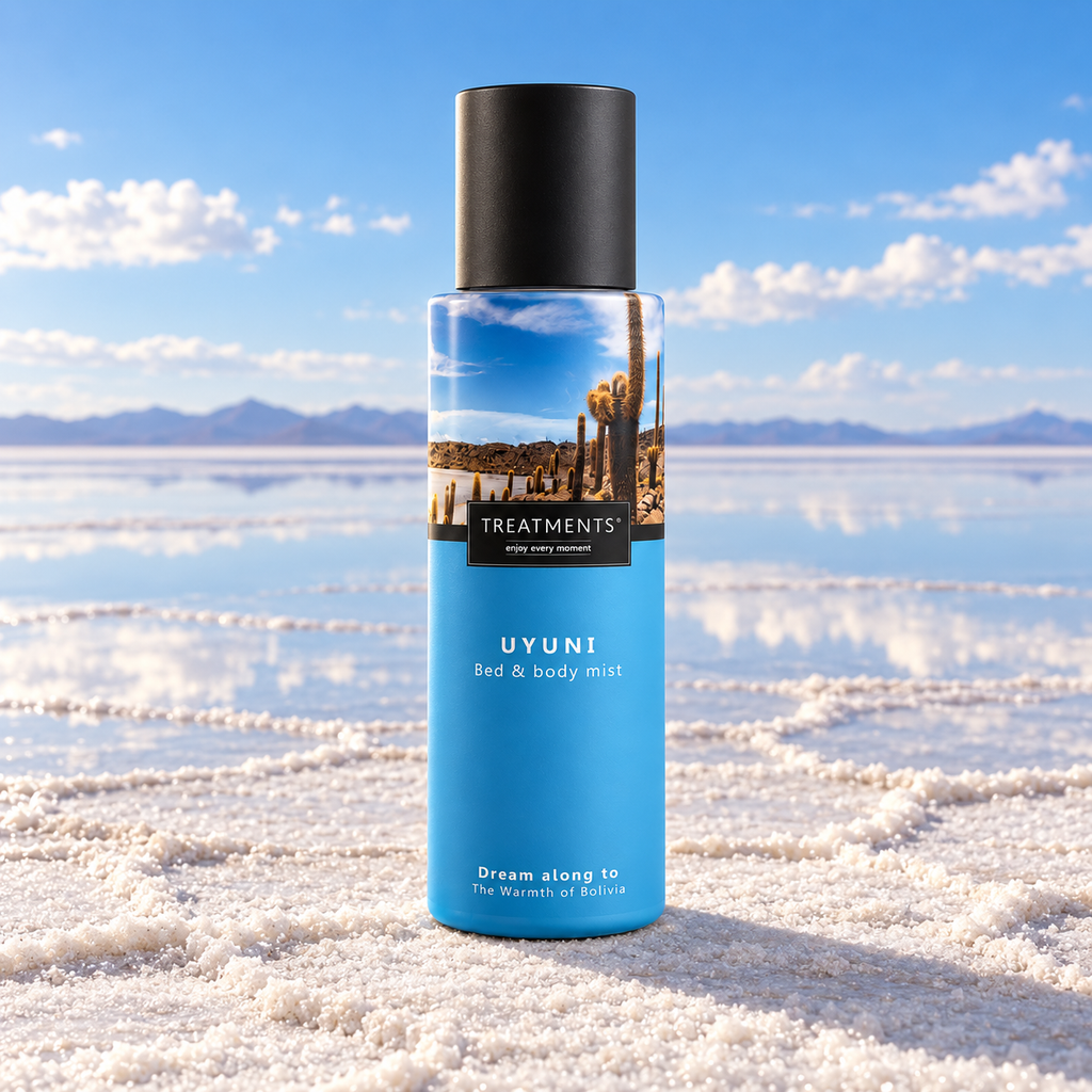 Treatments® - Bruma Corporal y de Cama - Uyuni - 150 ml + GRATIS Pestemal — ambiente del salar de Uyuni