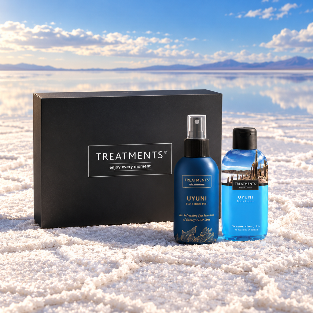 Treatments® - Caja de Regalo Cuerpo y Fragancia (2 uds buzón) - Uyuni — ambiente del salar de Uyuni