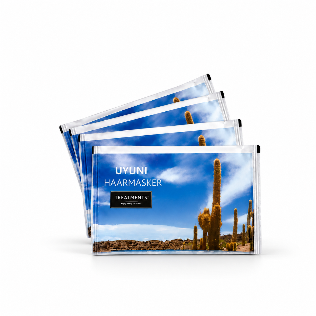 Treatments® - Mascarilla Capilar - Uyuni - 4 uds - Sachet 20 ml — estudio fondo blanco