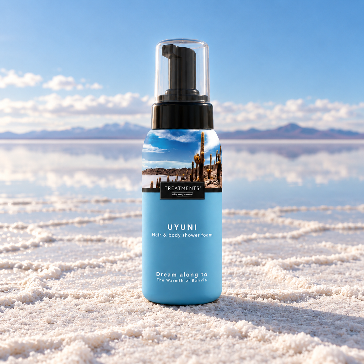 Treatments® - Espuma de Ducha Cabello y Cuerpo - Uyuni - 250 ml — ambiente del salar de Uyuni