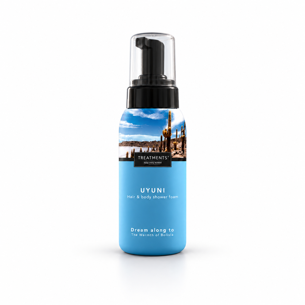 Treatments® - Espuma de Ducha Cabello y Cuerpo - Uyuni - 250 ml — estudio fondo blanco