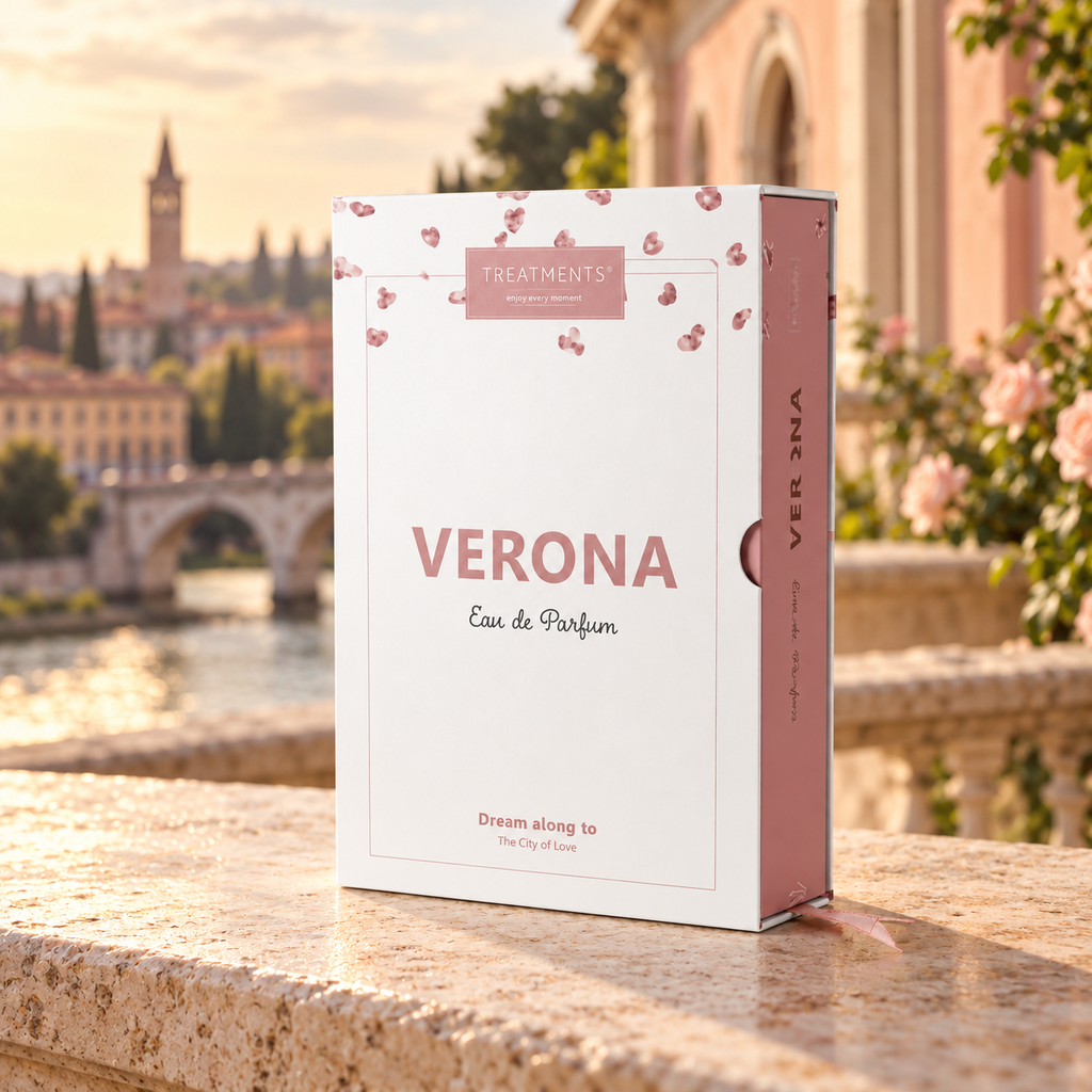 Eau de Parfum "El Libro del Amor" Verona de TREATMENTS® – ambiente inspirado en Verona