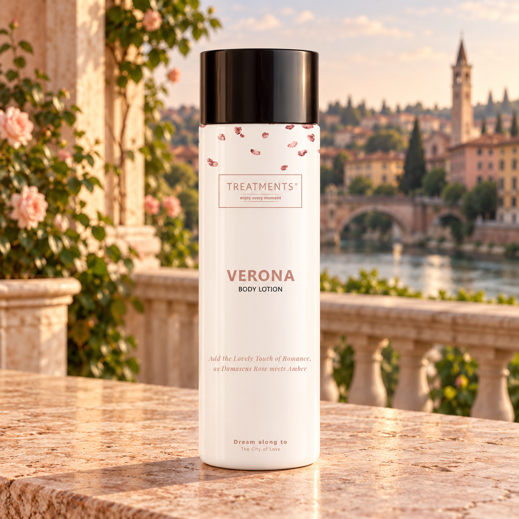 Loción Corporal Verona de TREATMENTS® – ambiente inspirado en Verona