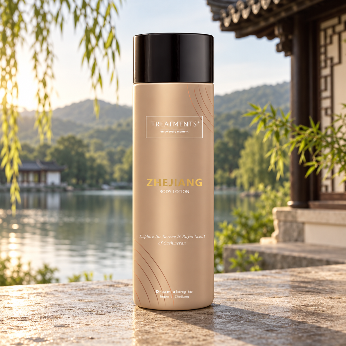 Loción Corporal Zhejiang de TREATMENTS® – ambiente inspirado en Zhejiang