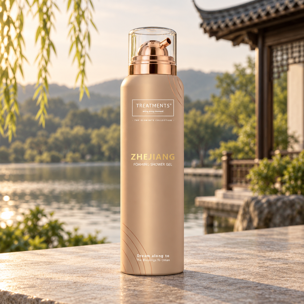 Gel de Ducha Espumoso Zhejiang de TREATMENTS® – ambiente inspirado en Zhejiang
